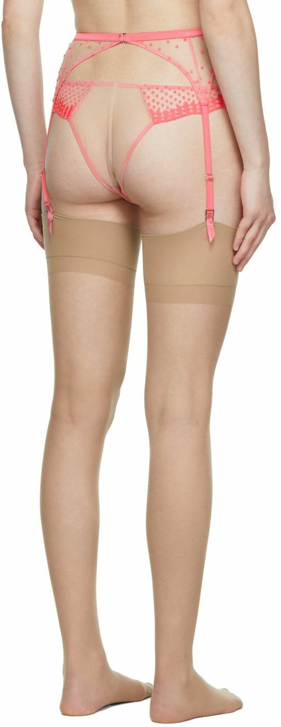 Fleur du Mal Pink Dotty Garter Belt