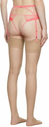 Fleur du Mal Pink Dotty Garter Belt