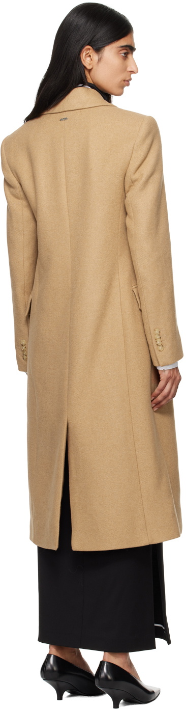 BOSS Beige Long-Length Twill Coat
