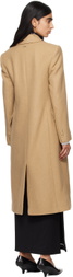 BOSS Beige Long-Length Twill Coat