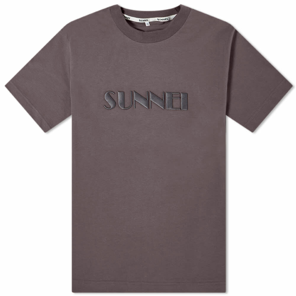Sunnei - Big Logo Pink Classic Longsleeve - Aubergine main image 1