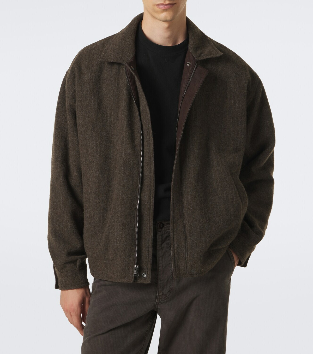 The Row Vana reversible leather blouson jacket