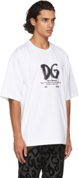 Dolce & Gabbana White Cotton Logo T-Shirt