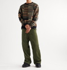 Beams Plus - Wide-Leg Wool-Twill Cargo Trousers - Green