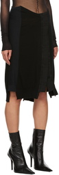 HODAKOVA Black Asymmetric Midi Skirt