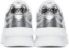Versace Silver & White Metallic Greca Oddisea Sneakers