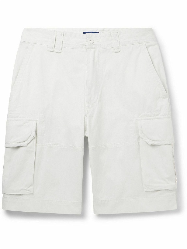 Photo: Polo Ralph Lauren - Gellar Straight-Leg Stonewashed Cotton-Twill Cargo Shorts - White