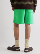 Acne Studios - Forge Logo-Appliquéd Cotton-Jersey Drawstring Shorts - Green