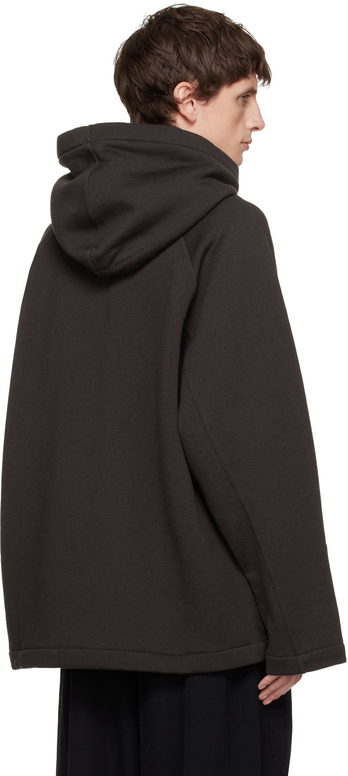 LEMAIRE Black 'Hooded Top' Hoodie