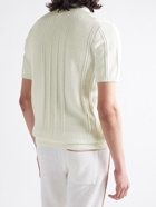 Casablanca - Cotton-Blend Terry Polo Shirt - White