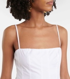 Staud Wylie corset cotton midi dress