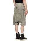 Rick Owens DRKSHDW Tan Tower Creatch Cargo Pods Shorts