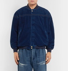 Beams - Cotton-Corduroy Bomber Jacket - Men - Blue