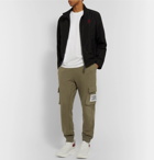 Burberry - Tapered Logo-Print Loopback Cotton-Jersey Sweatpants - Green