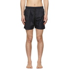 Solid and Striped Black Classic Swim Shorts