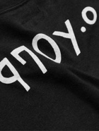 KAPITAL - Printed Cotton-Jersey T-Shirt - Black
