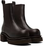 Rick Owens Brown Temple Beatle Bogun Chelsea Boots