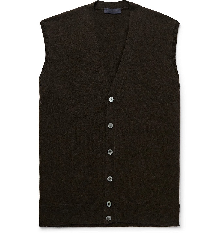 Photo: Thom Sweeney - Merino Wool and Cashmere-Blend Sweater Vest - Brown