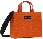 Nina Ricci Orange Bouclé Shoulder Bag