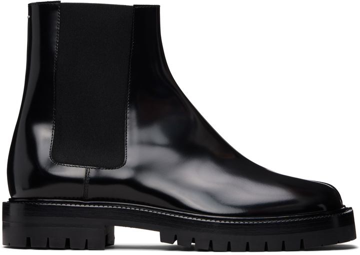 Photo: Maison Margiela Black Tabi Chelsea Boots