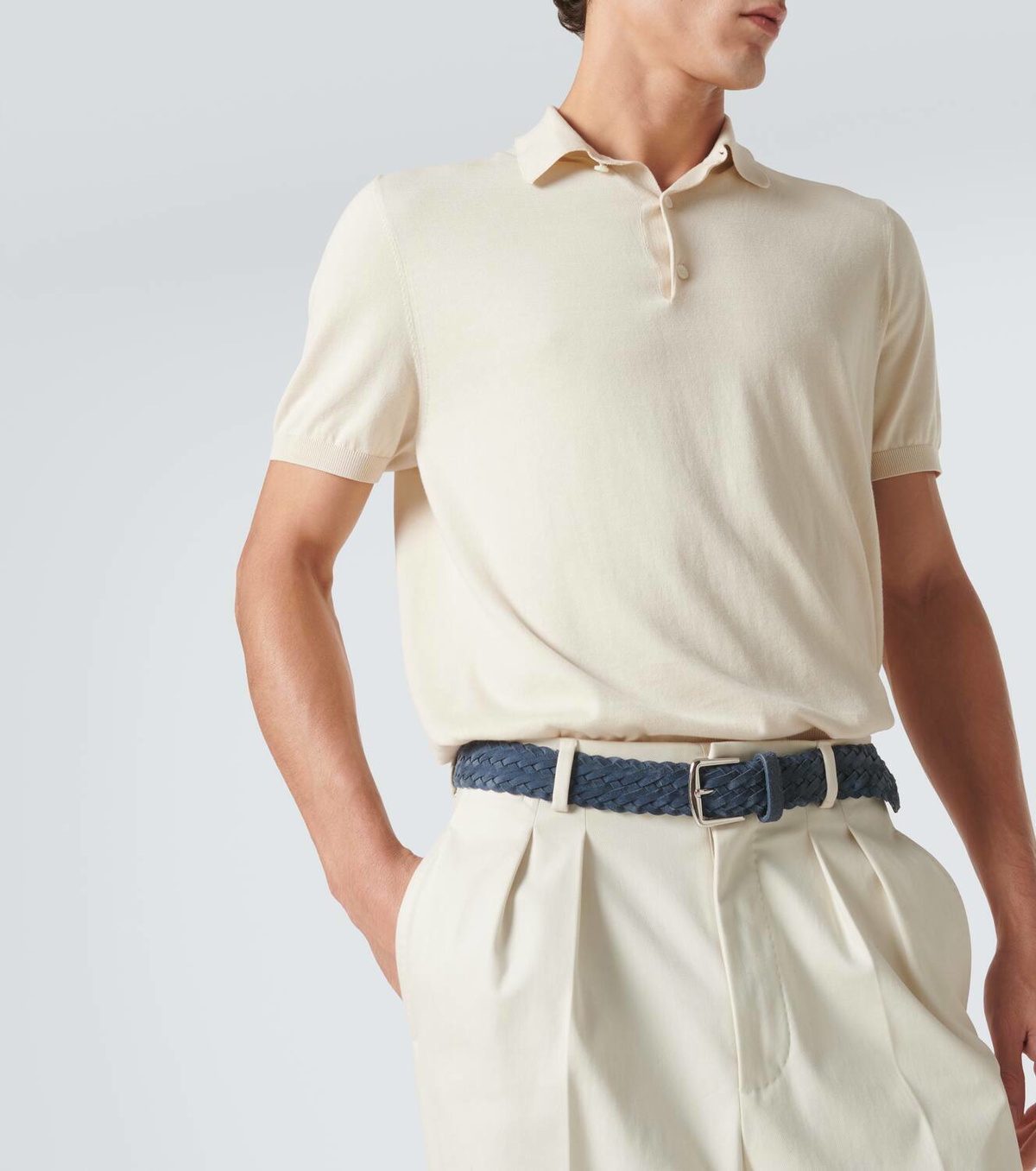 Loro Piana Woven suede belt