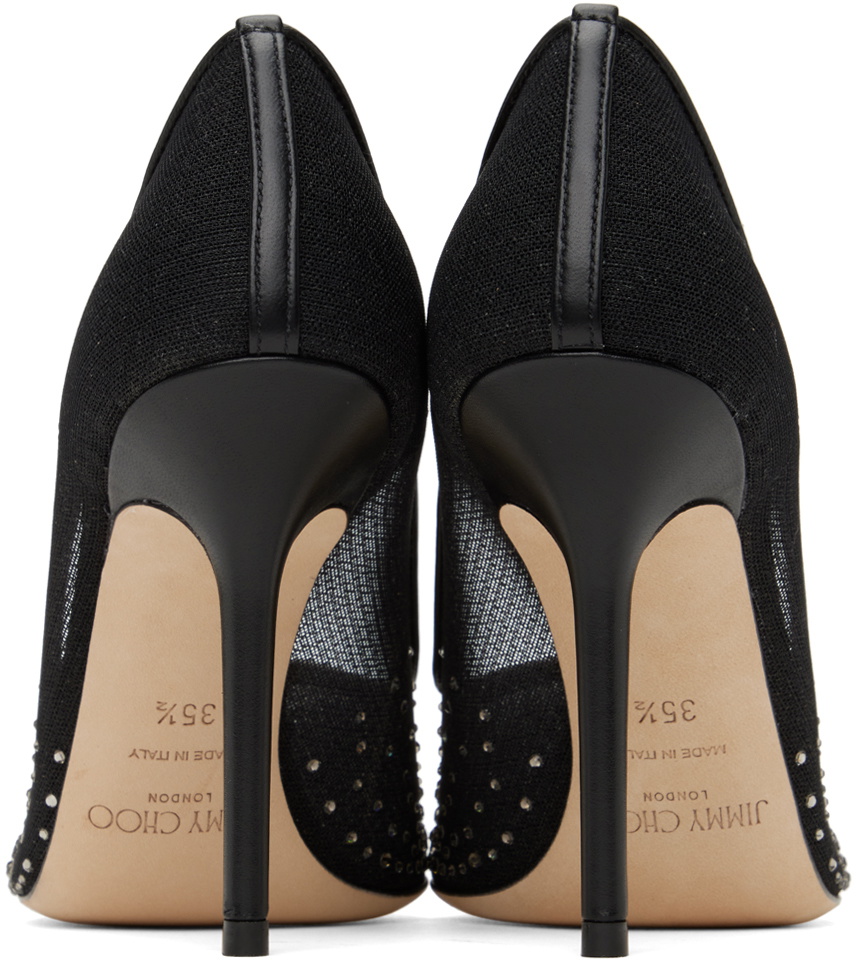 【関税込み】Jimmy Choo ブラック Crystal Love 100 ヒール Black Crystal Love 100 Heels by Jimmy Choo on Sale