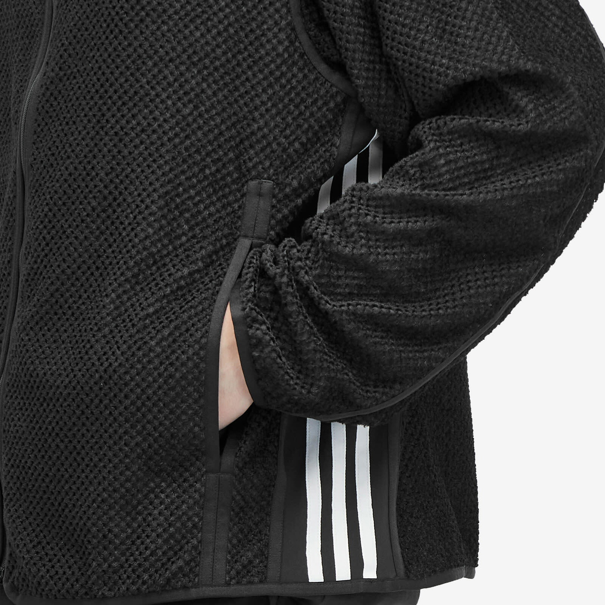 Y-3 Men's Waffle Warp Knit Track Top in Black Y-3