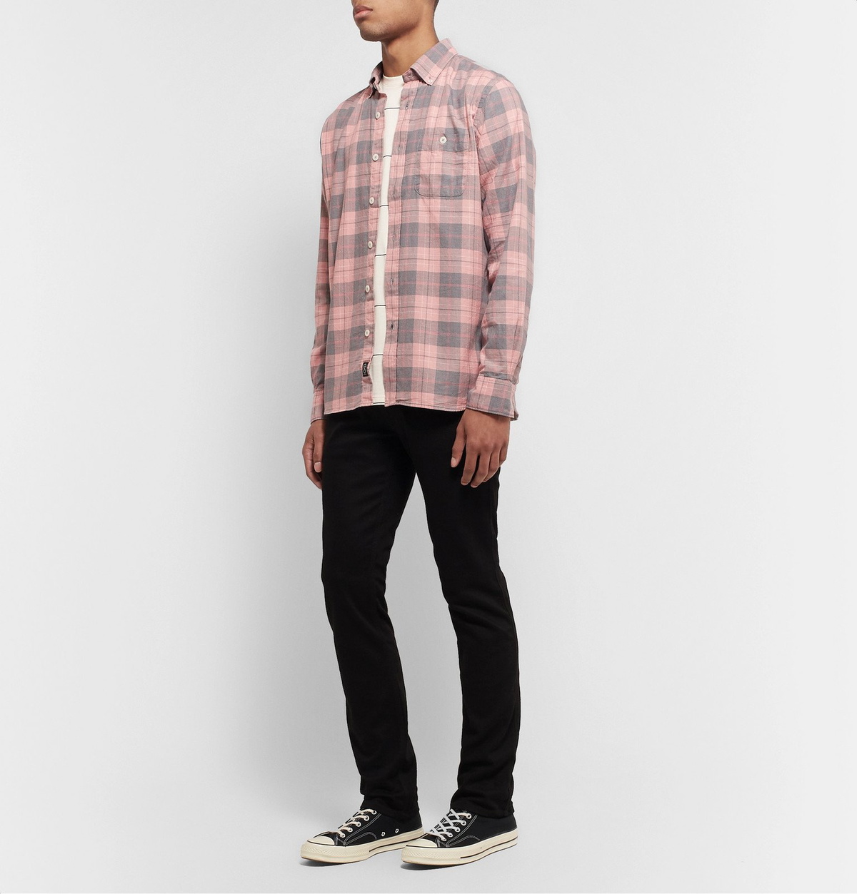 Todd Snyder - Button-Down Collar Checked Cotton-Flannel Shirt - Pink