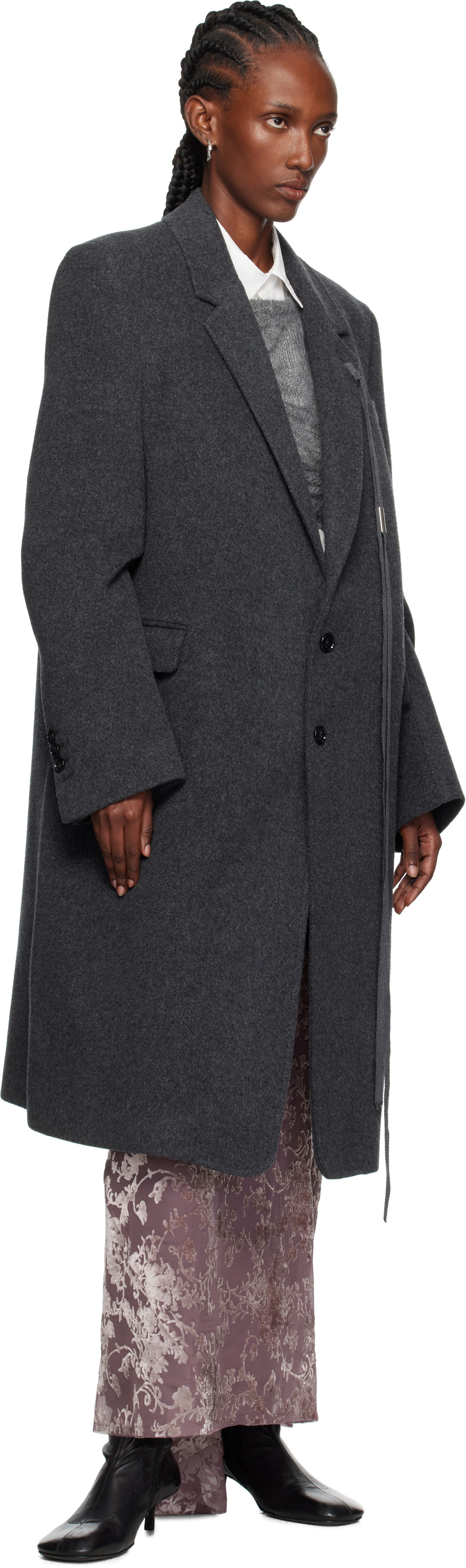 Ann Demeulemeester Gray Viv High Comfort Tailored Coat