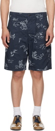 Engineered Garments Navy Fatigue Shorts