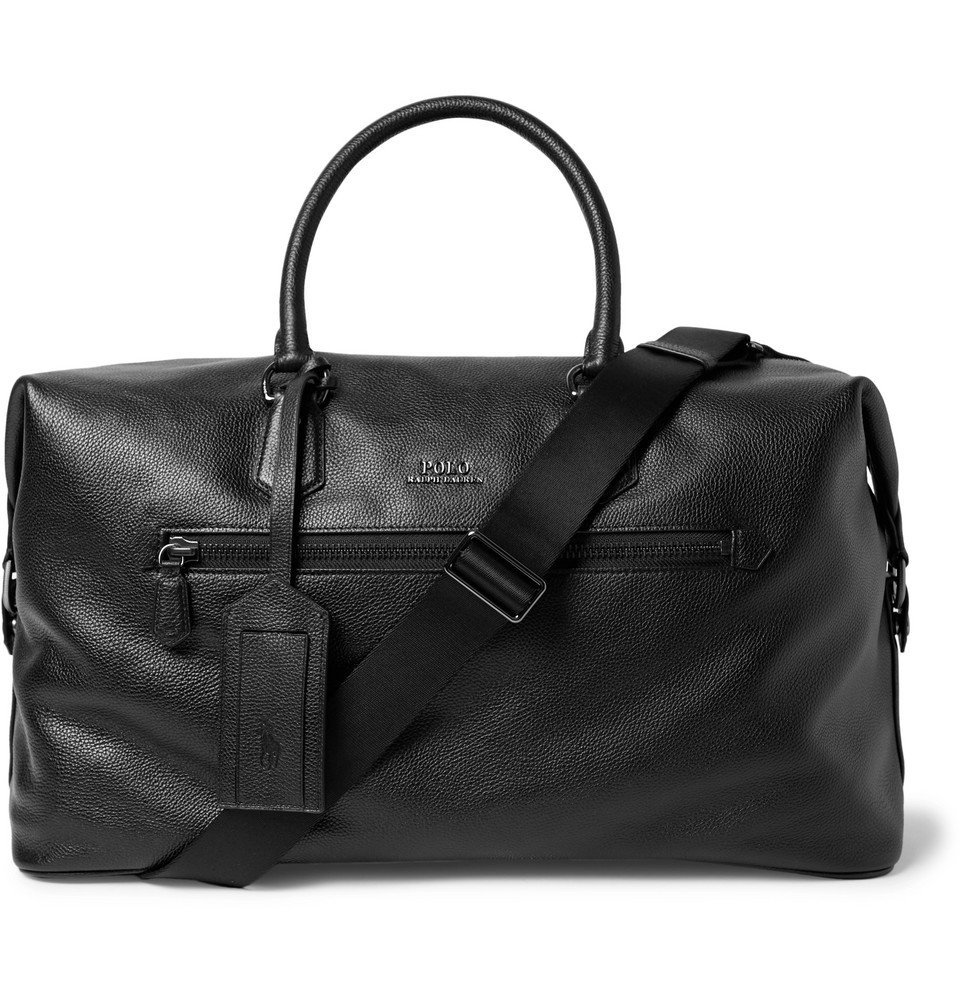 Polo Ralph Lauren Pebble-grain Leather Messenger Bag in Black for Men