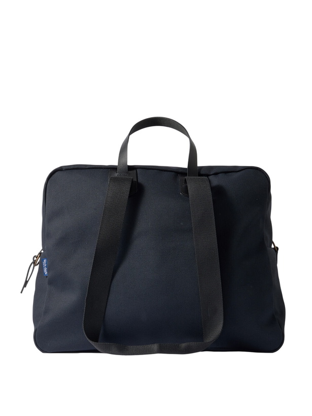 Photo: Bleu de Chauffe - Sac Voyage Leather-Trimmed Waxed Cotton-Canvas Weekend Bag - Black