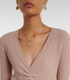 Valentino Gathered lace-trimmed cashmere sweater