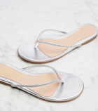 Gianvito Rossi India metallic leather thong sandals