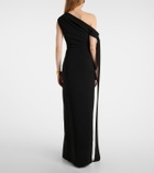 Solace London Irina scarf-detail crêpe gown