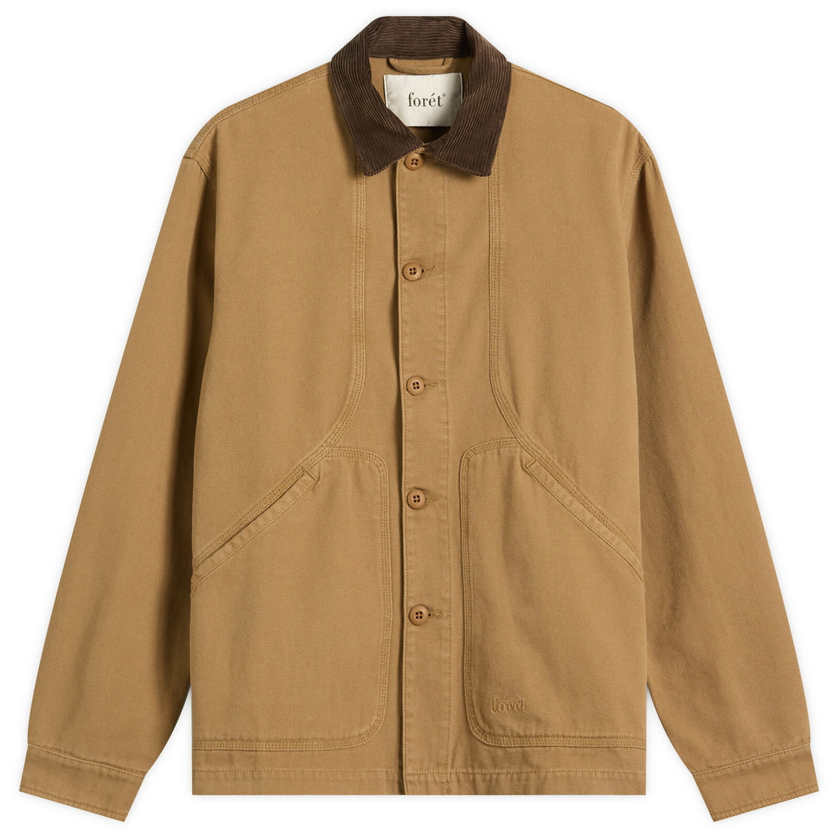 Foret Men's Berry Canvas Jacket in Burnt Khaki