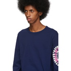 Dries Van Noten Blue Harvard Long Sleeve T-Shirt