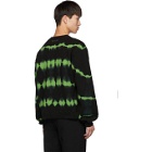 Christian Dada Black and Green Overdyeing Sweatshirt