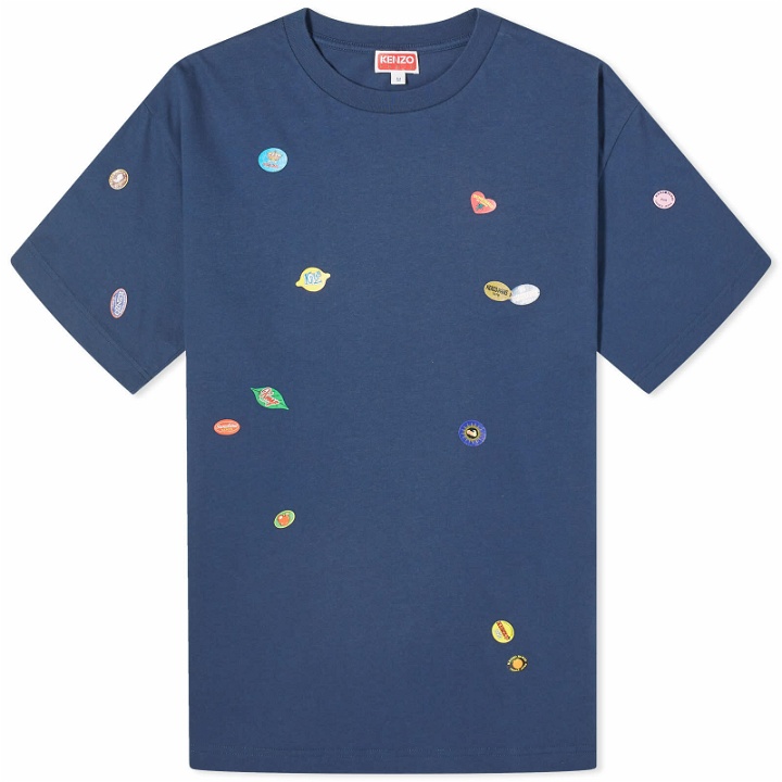 Photo: Kenzo Men's Fruit Stickers T-Shirt in Midnight Blue