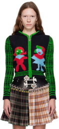 Chopova Lowena Black & Green Bear Girl Hoodie