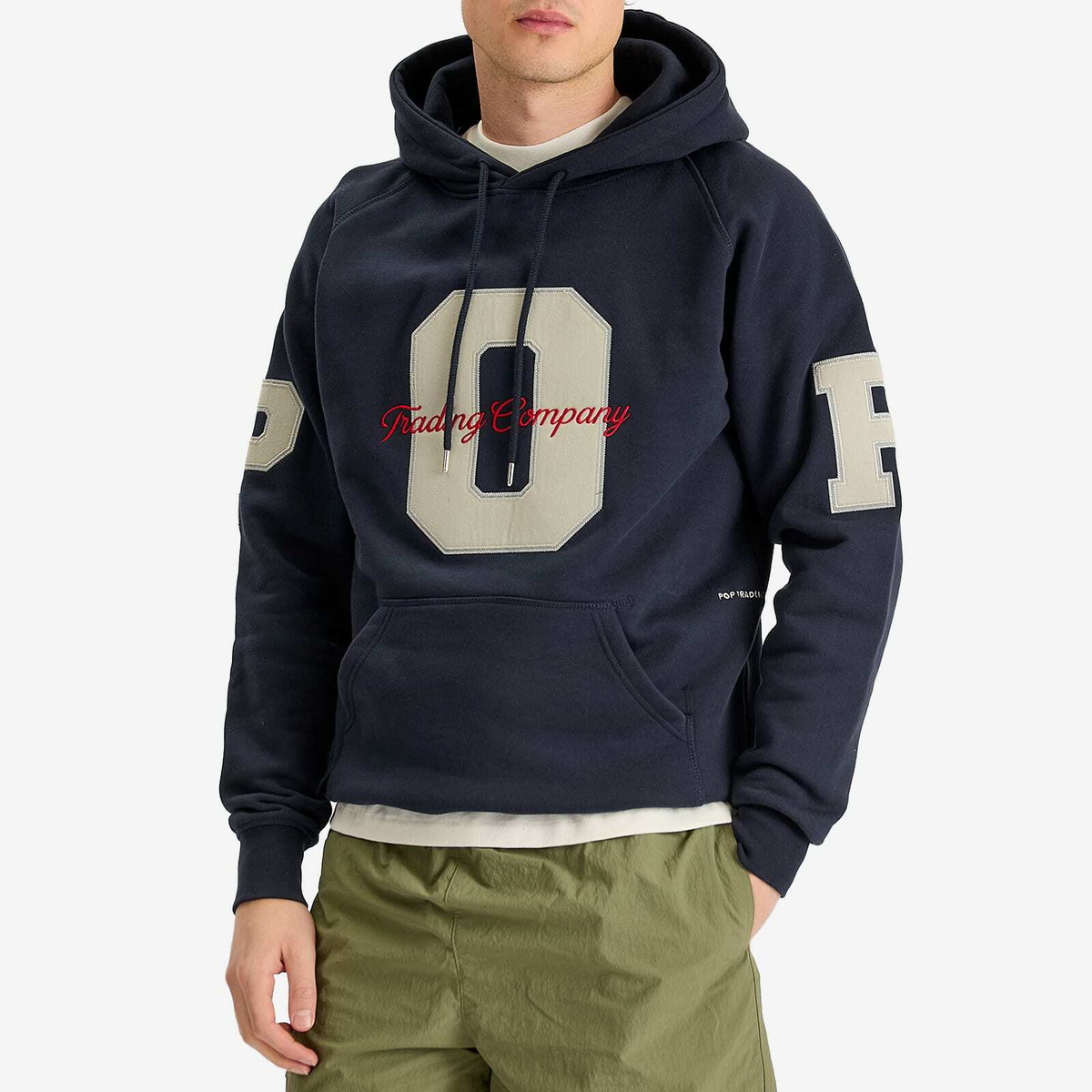 Pop Trading Company Men's Football Hoodie in Navy