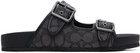 Coach 1941 Black Buckle Strap Sandals