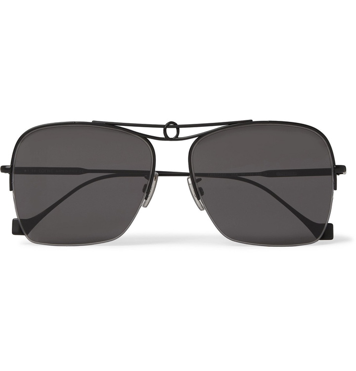 Photo: Loewe - Aviator-Style Metal Sunglasses - Black