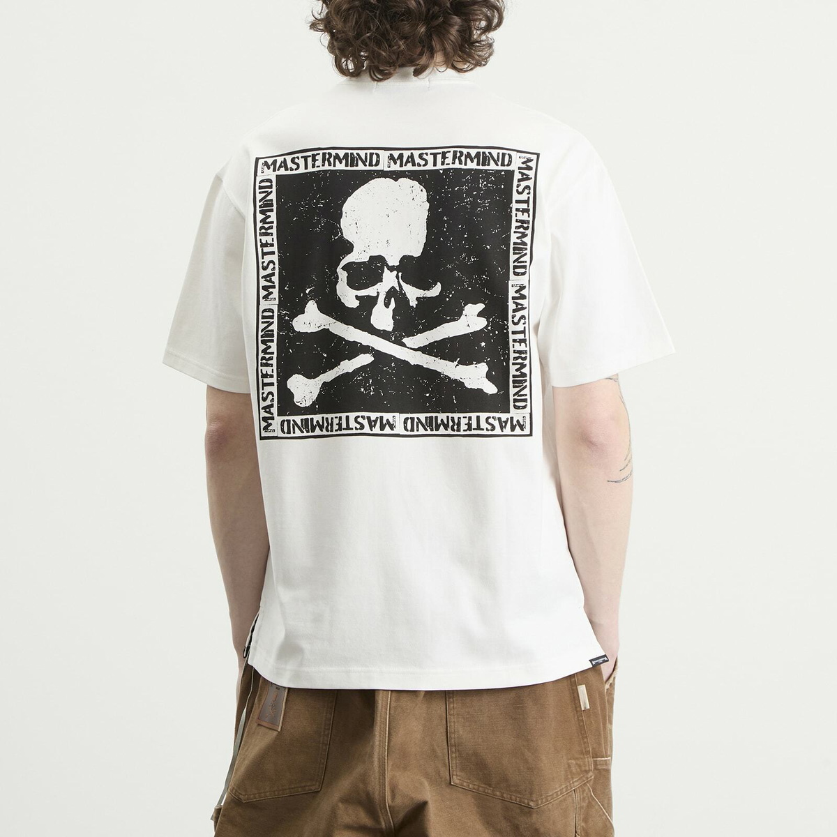 MASTERMIND WORLD Men's Stamped Short Sleeve T-Shirt in White