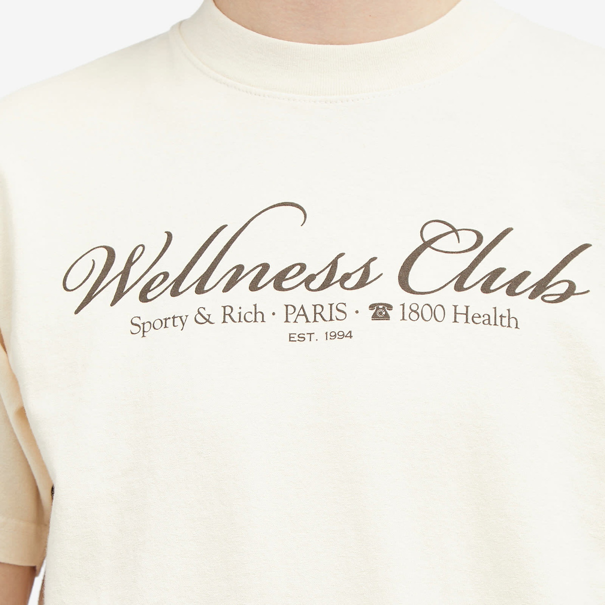 Sporty & Rich Men's 1800 Health T-Shirt in Cream/Chocolate