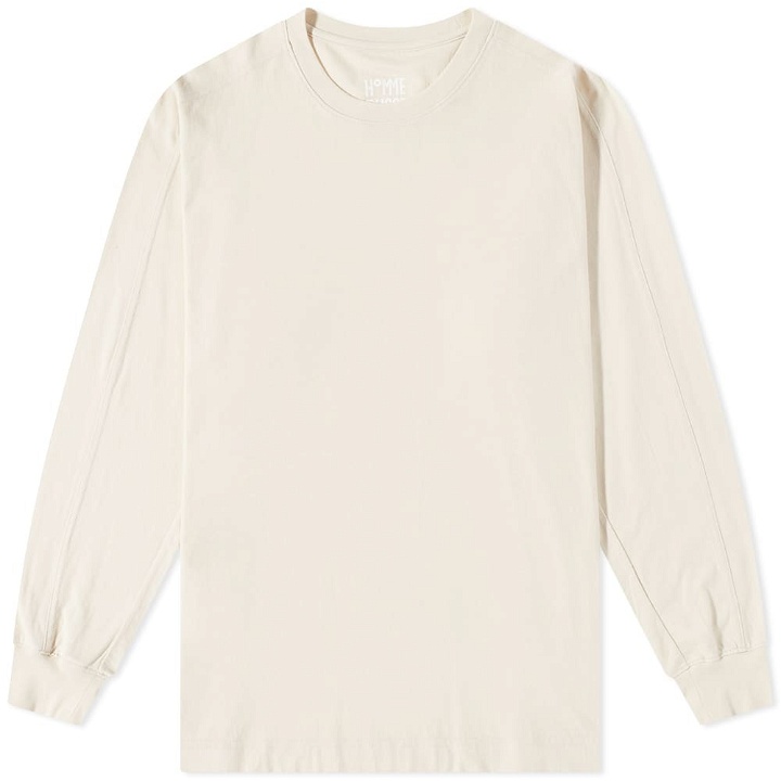 Photo: Homme Plissé Issey Miyake Men's Long Sleeve Release T-Shirt in Ivory