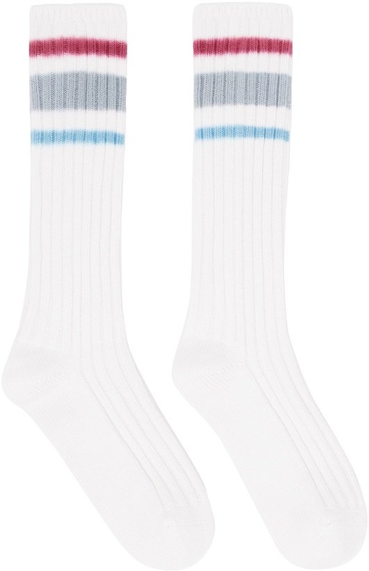 Photo: sacai White Striped Socks