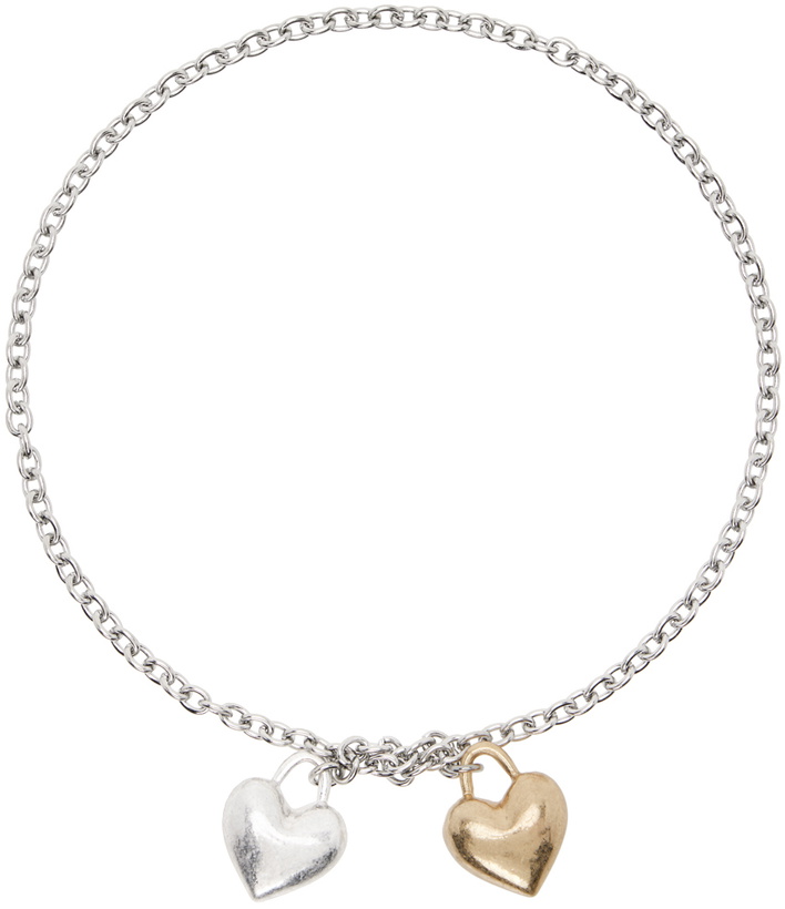 Photo: Marland Backus Silver Entangled Hearts Necklace