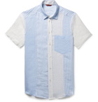 Barena - Patchwork Linen Shirt - Men - Blue