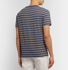 Frescobol Carioca - Leblon Striped Cotton and Linen-Blend T-Shirt - Blue